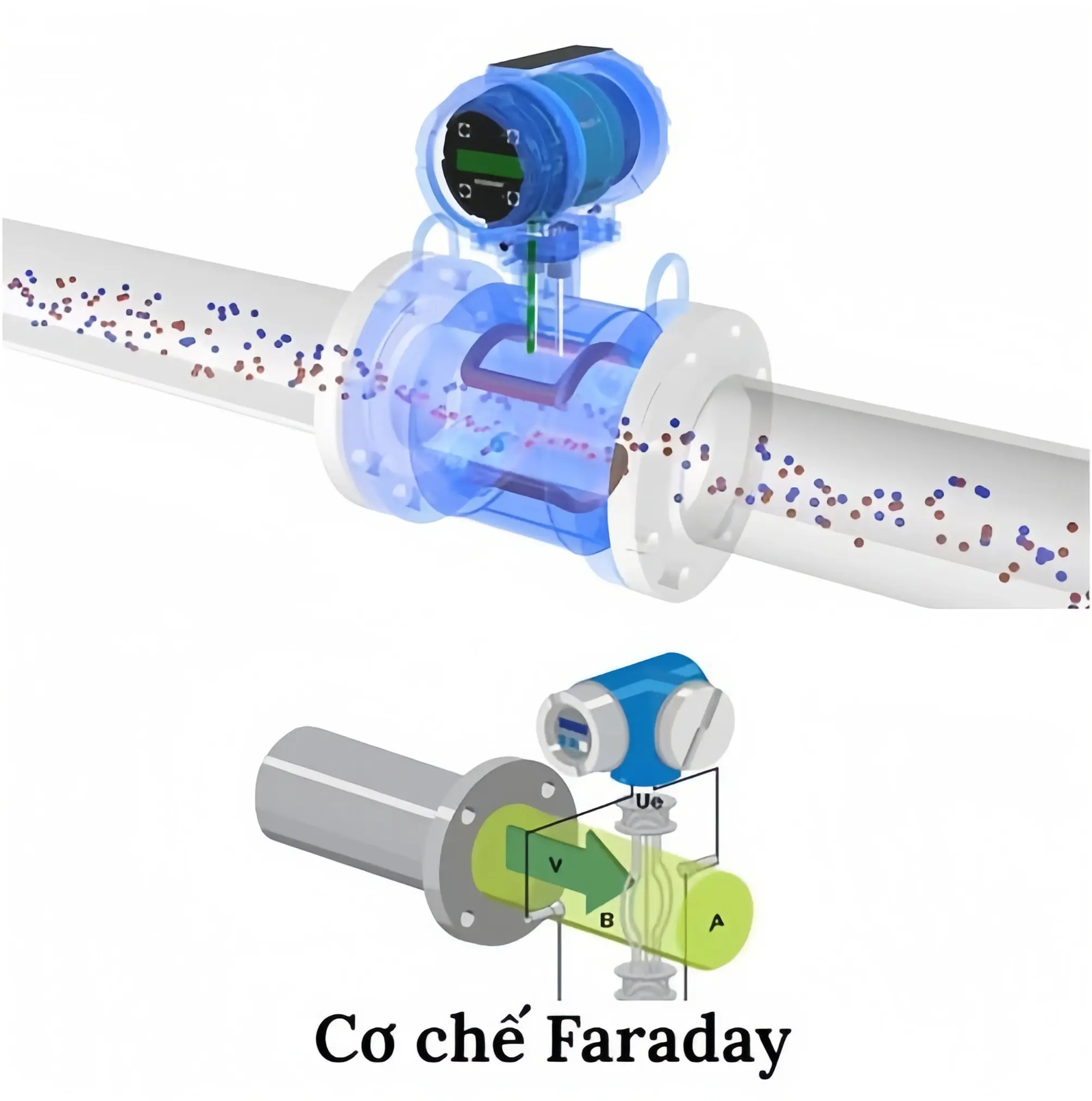 Nguyên lý hoạt động của đồng hồ đo lưu lượng nước thải điện tử