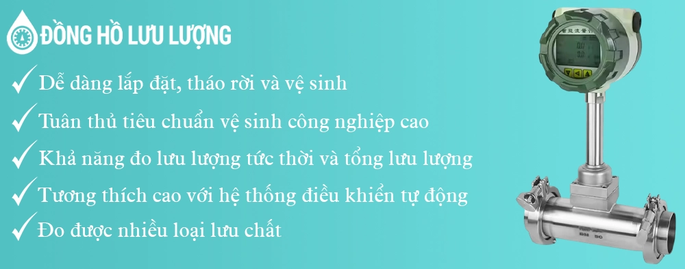 Lợi ích khi sử dụng đồng hồ đo lưu lượng Vortex dạng clamp
