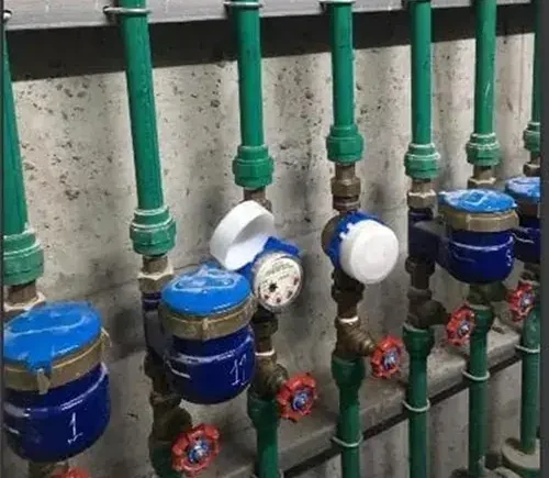 Lắp đặt đồng hồ nước Dupan thân gang lắp đứng