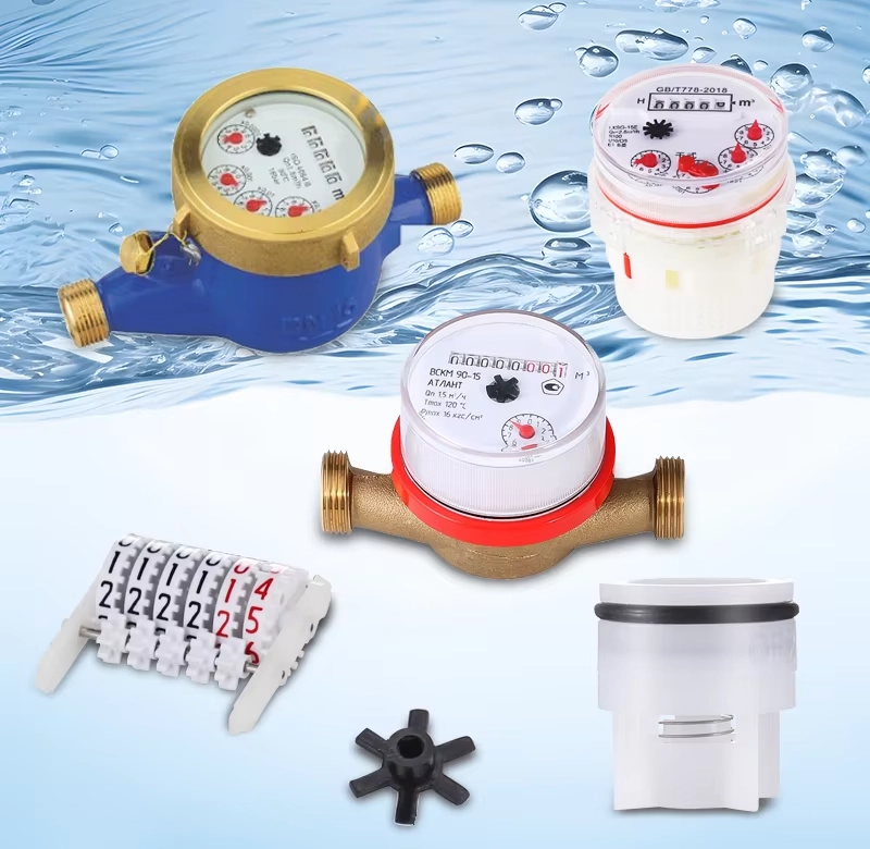 Đồng hồ nước Dupan đa tia thân đồng nối ren