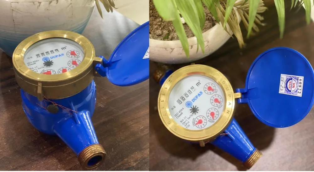 Đồng hồ nước Dupan đa tia thân gang nối ren