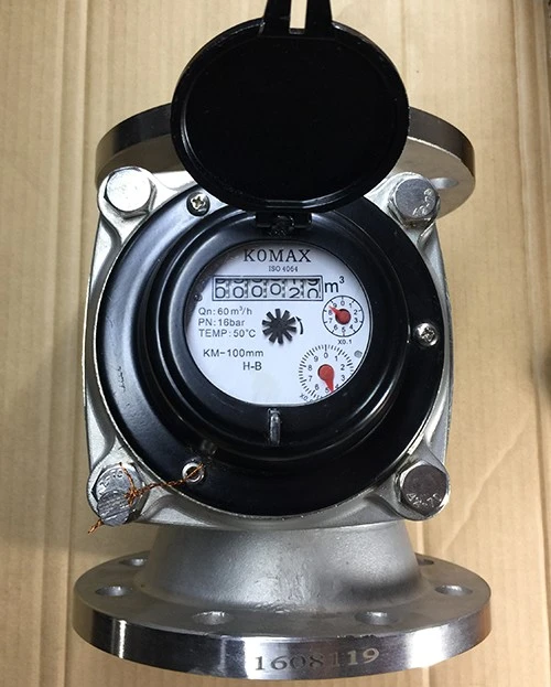 Đồng hồ đo nước Komax thân inox