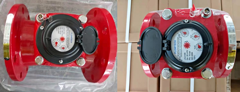 Đồng hồ Flowtech nước nóng nối bích
