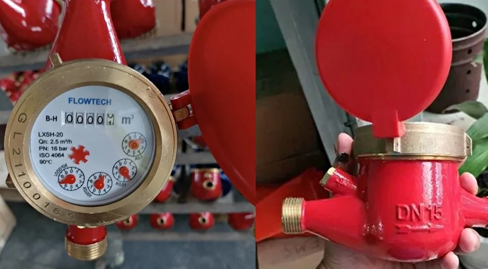 Đồng hồ Flowtech nước nóng nối ren