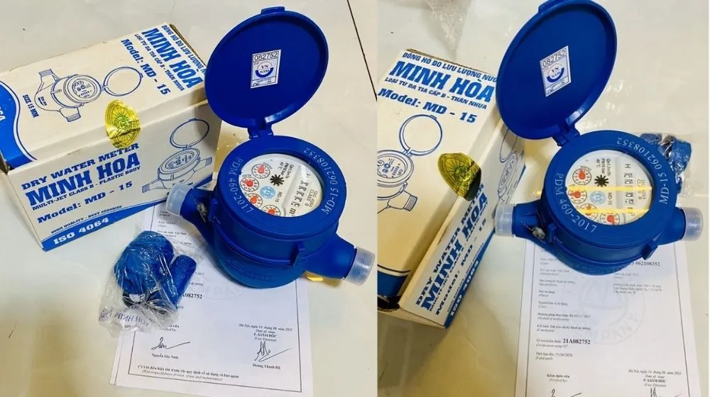 Đồng hồ Minh Hòa thân nhựa cấp B