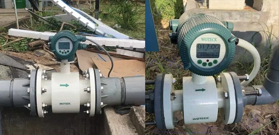 Ứng dụng đồng hồ đo lưu lượng Woteck thân liền
