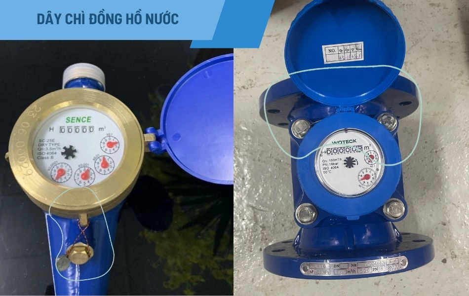 Dây chì đồng hồ nước