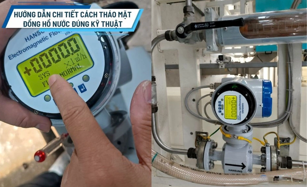 Hướng dẫn tháo mặt đồng hồ nước đúng kỹ thuật