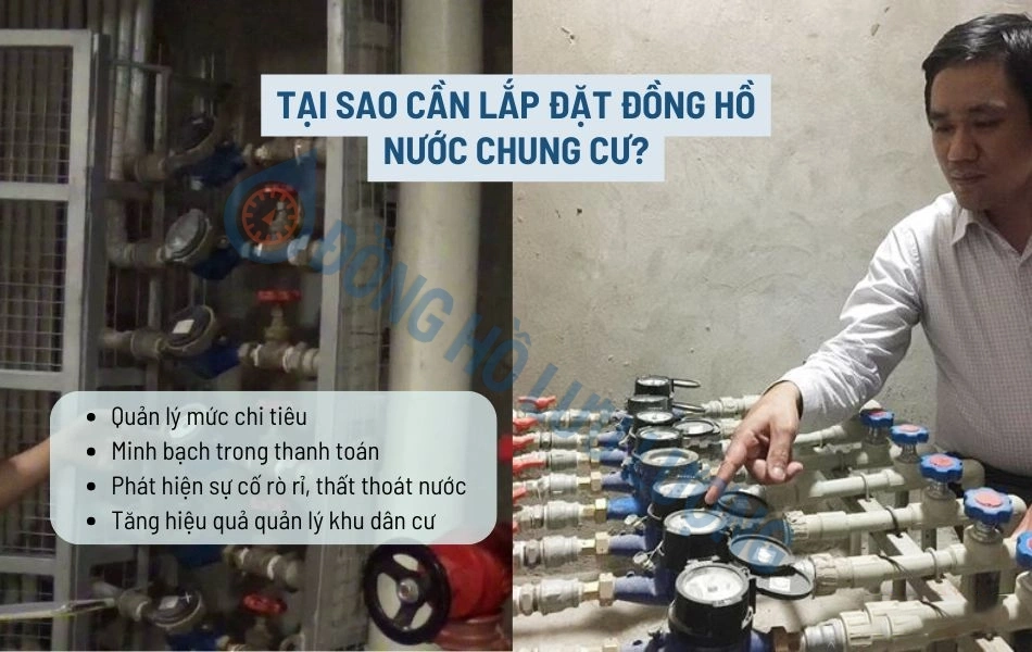 Lý do nên lắp đặt đồng hồ nước chung cư