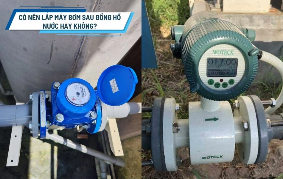 Lợi ích và rủi ro khi lắp máy bơm sau đồng hồ nước