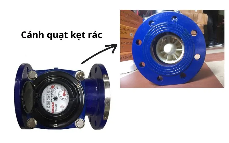 Cánh quạt bị kẹt do cặn bẩn hoặc rác thải