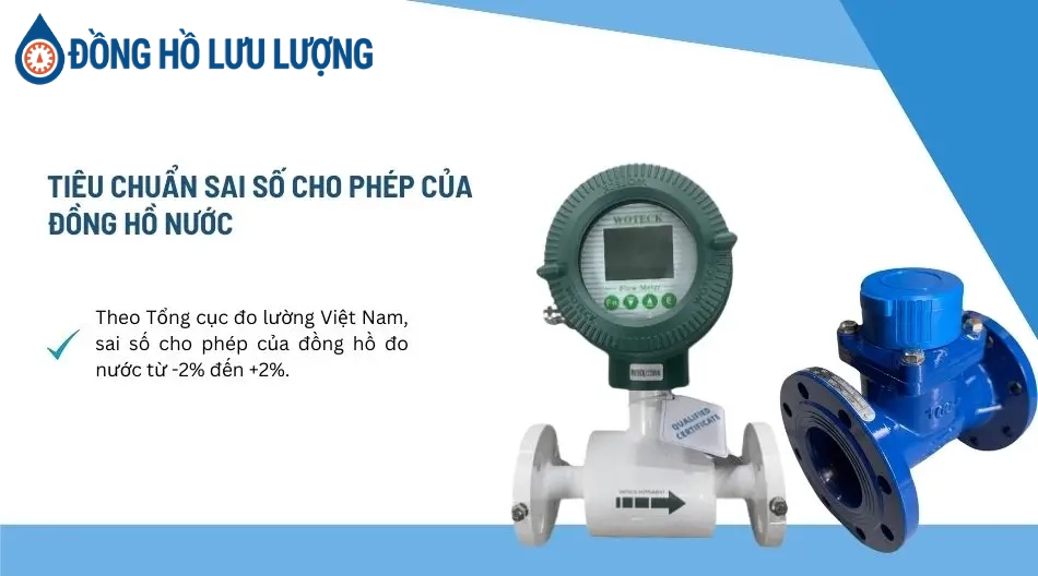 Sai số cho phép của đồng hồ nước có tiêu chuẩn bao nhiêu?