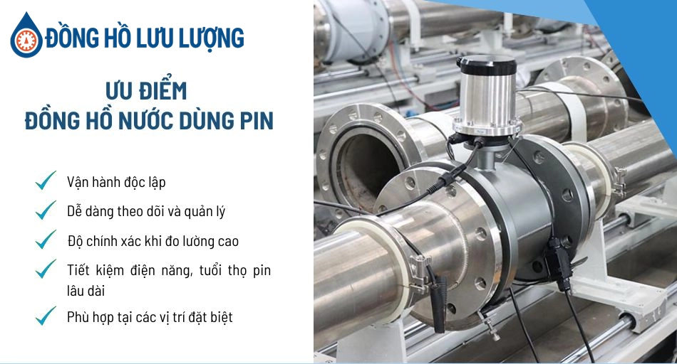 Ưu điểm của đồng hồ nước dùng pin