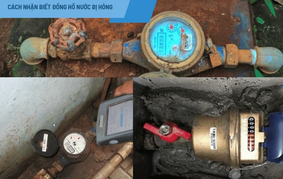 Cách nhận biết đồng hồ nước bị hỏng
