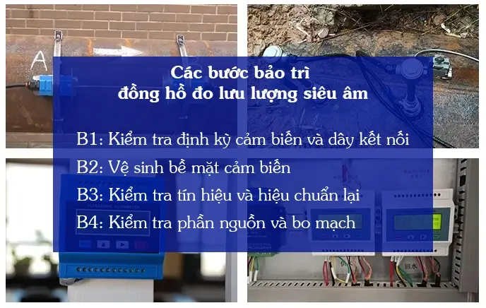 Các bước bảo trì đồng hồ đo lưu lượng siêu âm