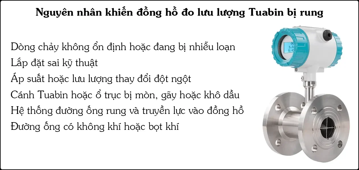 Nguyên nhân khiến đồng hồ đo lưu lượng Tuabin bị rung
