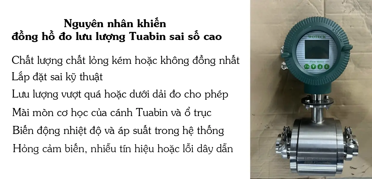 Nguyên nhân khiến đồng hồ đo lưu lượng Tuabin sai số cao