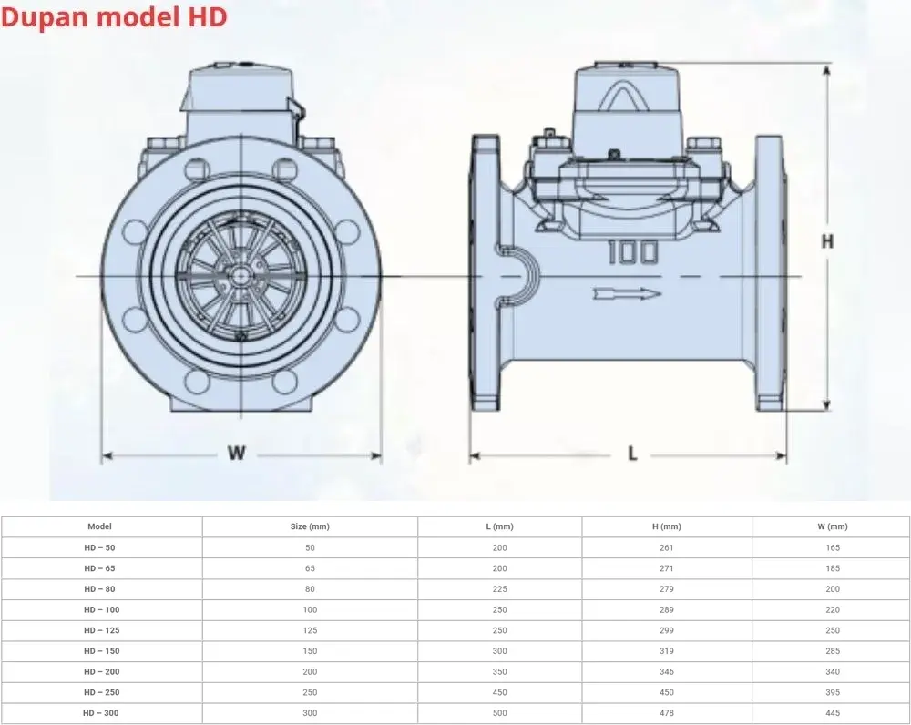 Đồng hồ nước Dupan model HD