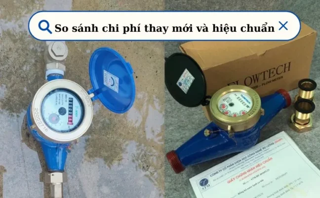 So sánh chi phí thay mới và hiệu chuẩn đồng hồ nước chi tiết nhất