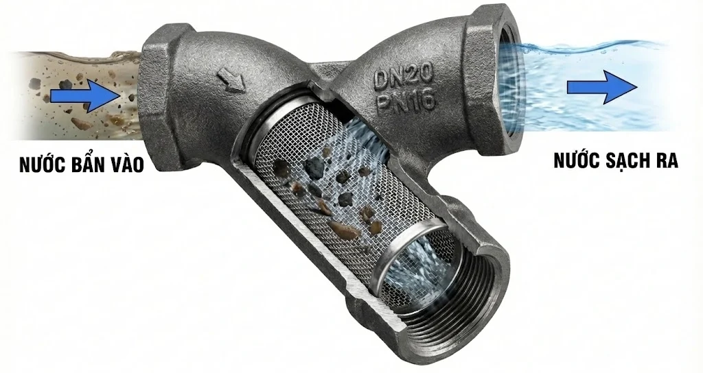 Lọc Y gang nối ren DN15 - DN50